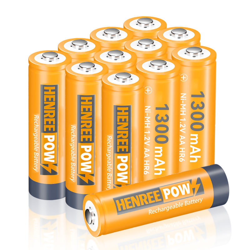 Henreepow 1.2V 1300mAh aa ni-mh סוללות נטענות