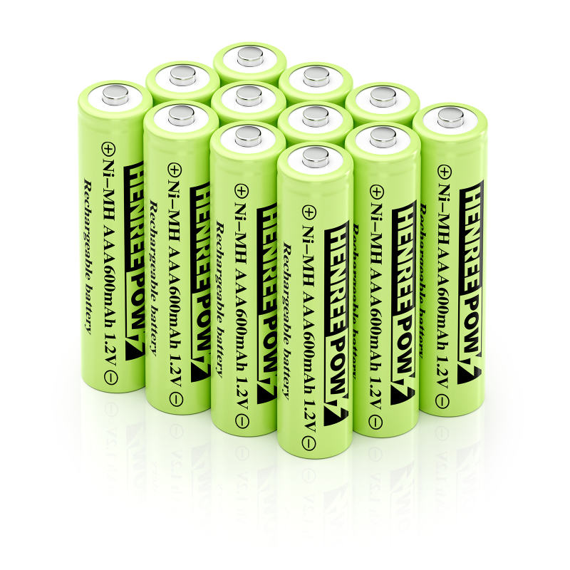 Henreepow 1.2V 600mAh aa ni-mh סוללות נטענות