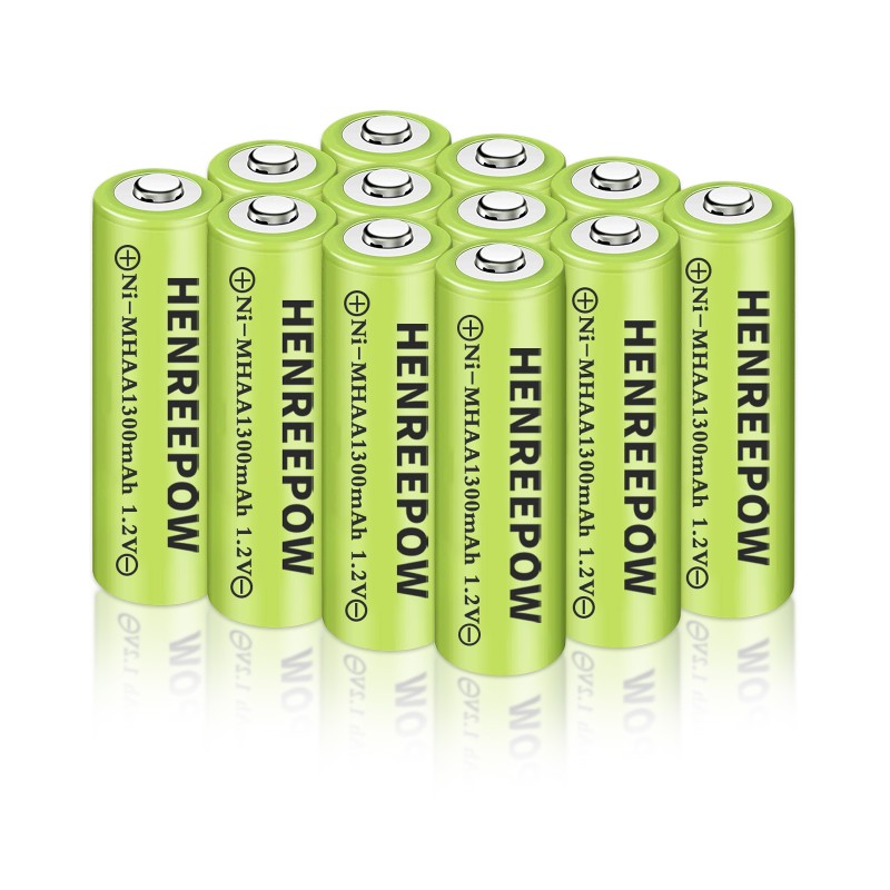 Henreepow 1.2V 1300mAh aa ni-mh סוללות נטענות